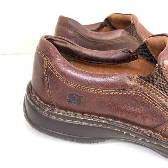 Born Blast II Slip On Leather Loafers Mens Size 10 M Mahogany Brown M6663 Shoes - Picture 3 of 13